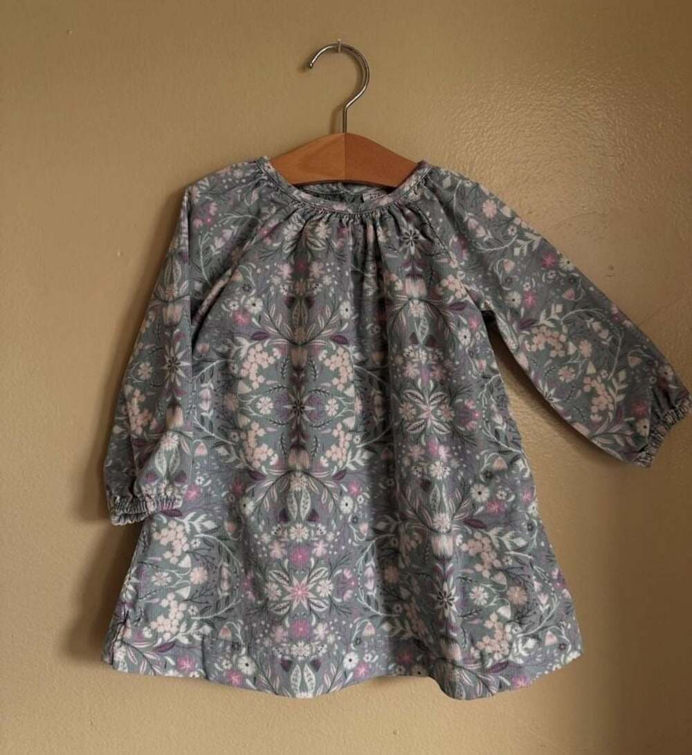 Gap Toddler Girls Floral Corduroy Long Sleeve Dress Size 2T